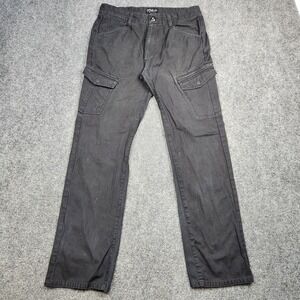 Fox Racing Pants Mens 34x32 Black Regular Fit Cargo Straight Leg Workwear Cotton